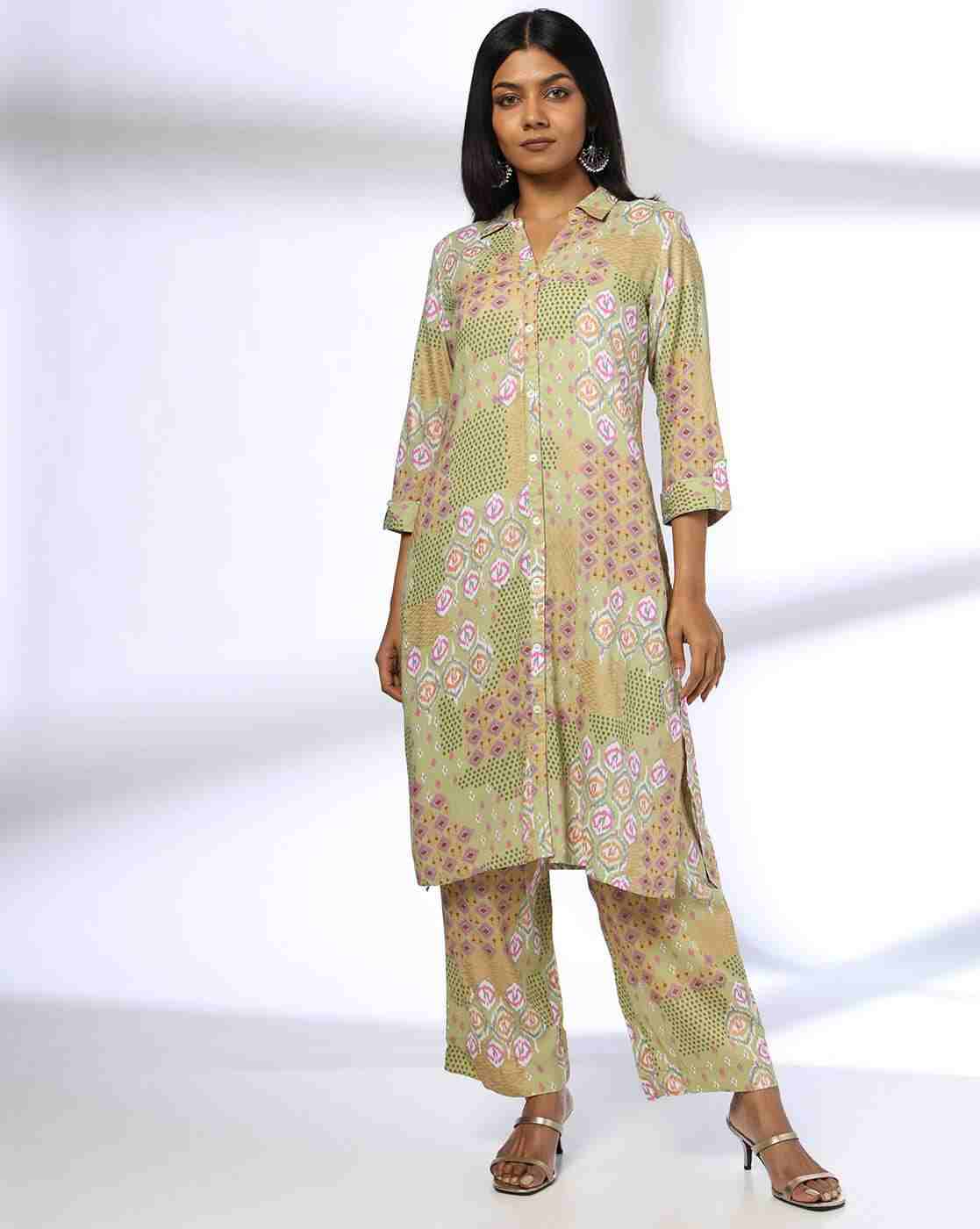 SIYAHI | Women Printed Kurta & Pants Co-Ord Set|0
