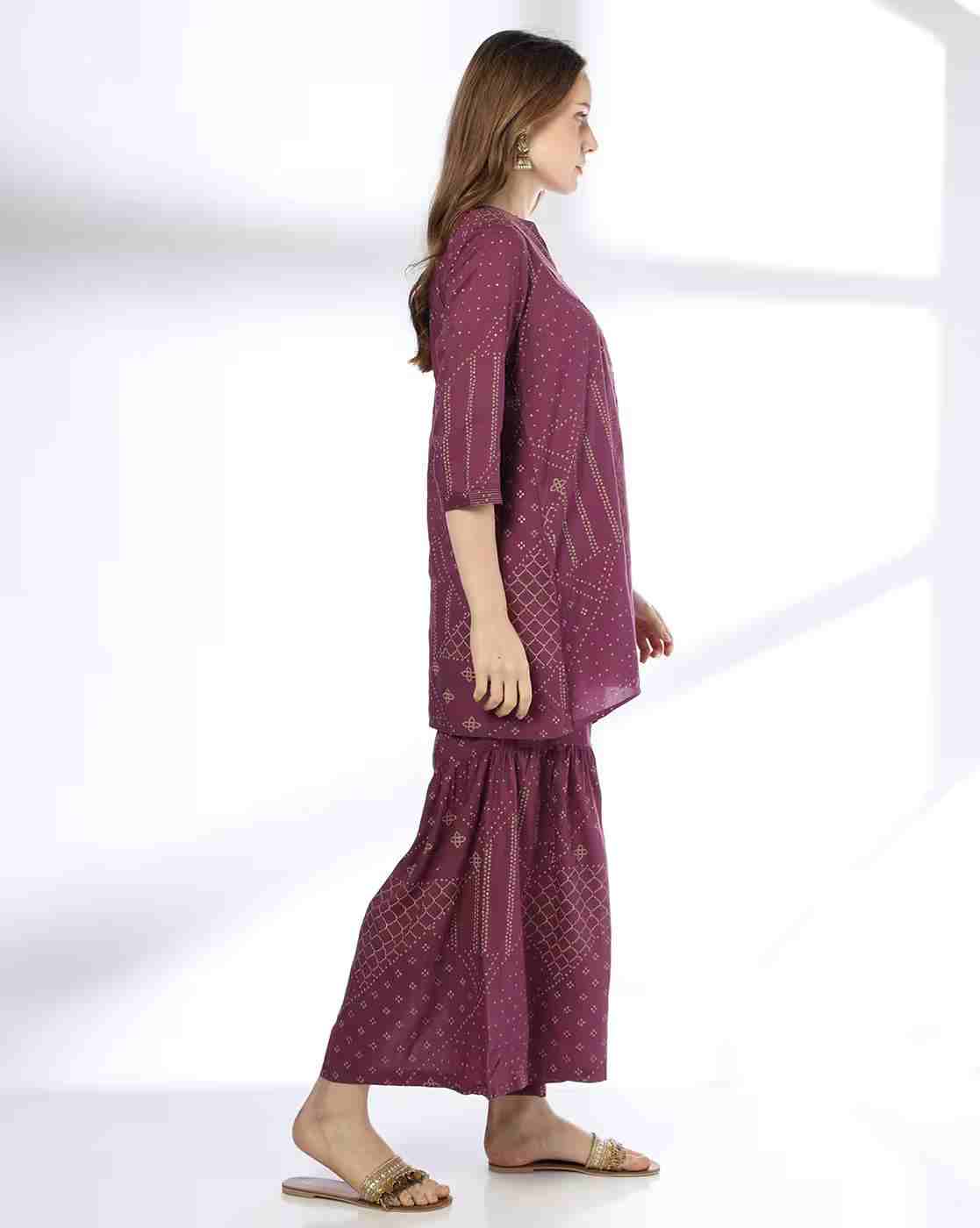 SIYAHI | Women Bandhani Print Straight Kurta Suit Set|1