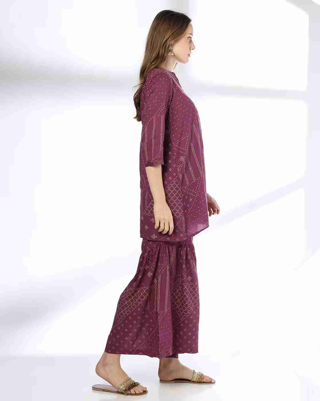 SIYAHI | Women Bandhani Print Straight Kurta Suit Set|1
