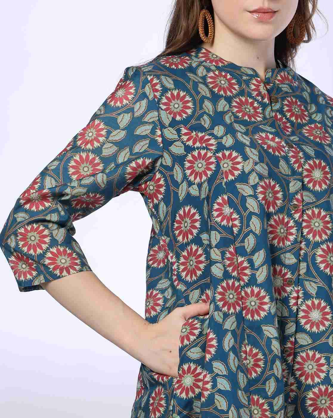 SIYAHI | Women Floral Print A-Line Kurta|3