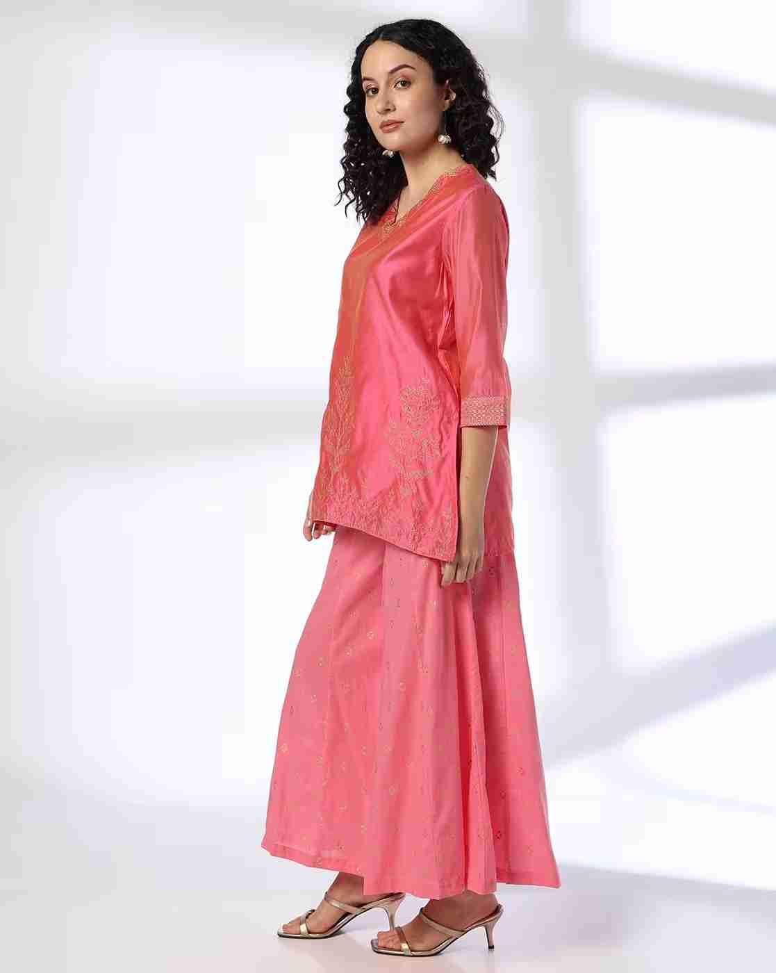 SIYAHI | Women Embroidered Kurta with Palazzos|1