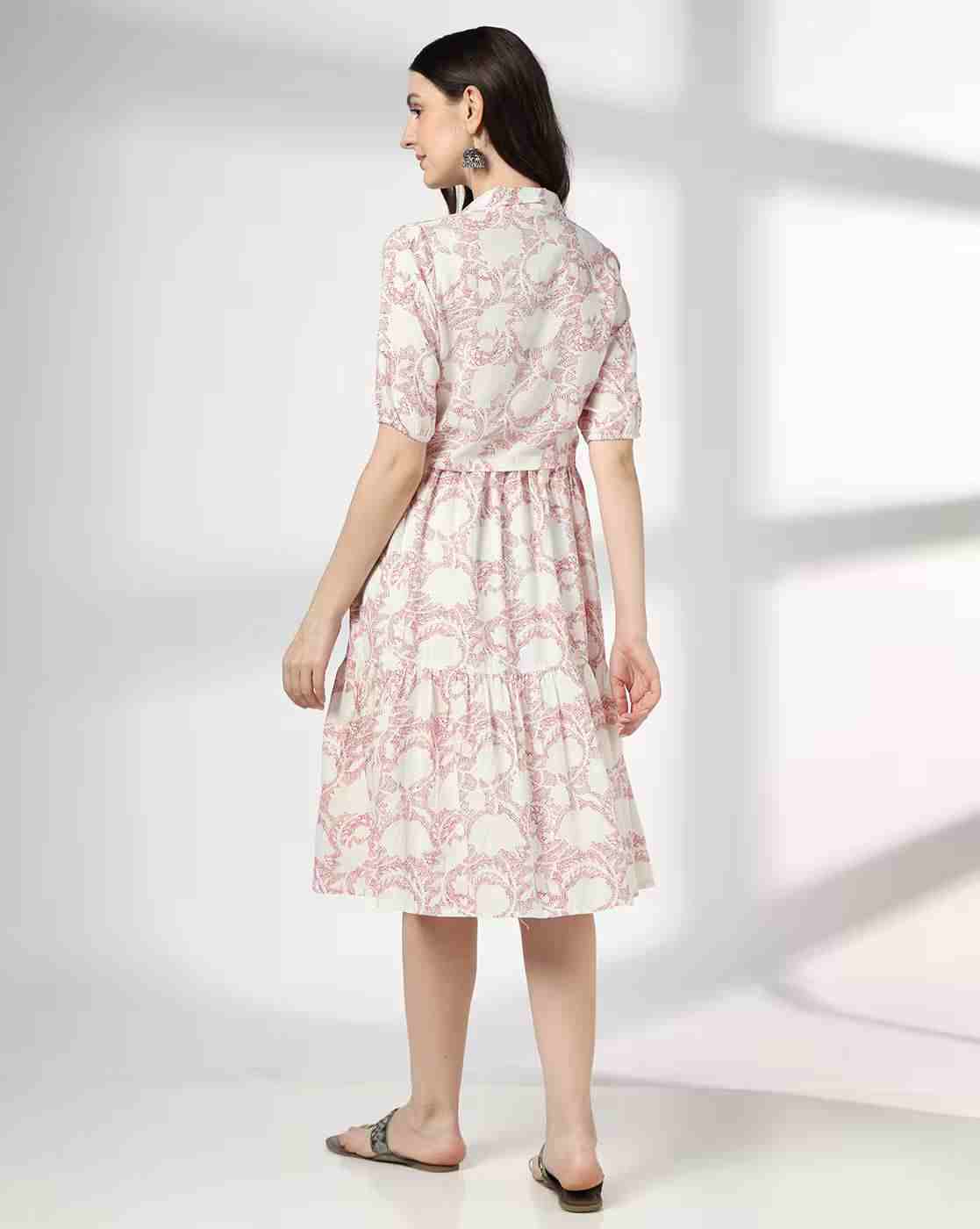 SIYAHI | Women Printed Tiered Dress with Jacket|2