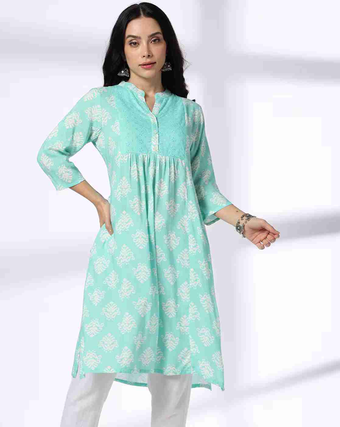 SIYAHI | Women Printed Straight Kurta|0