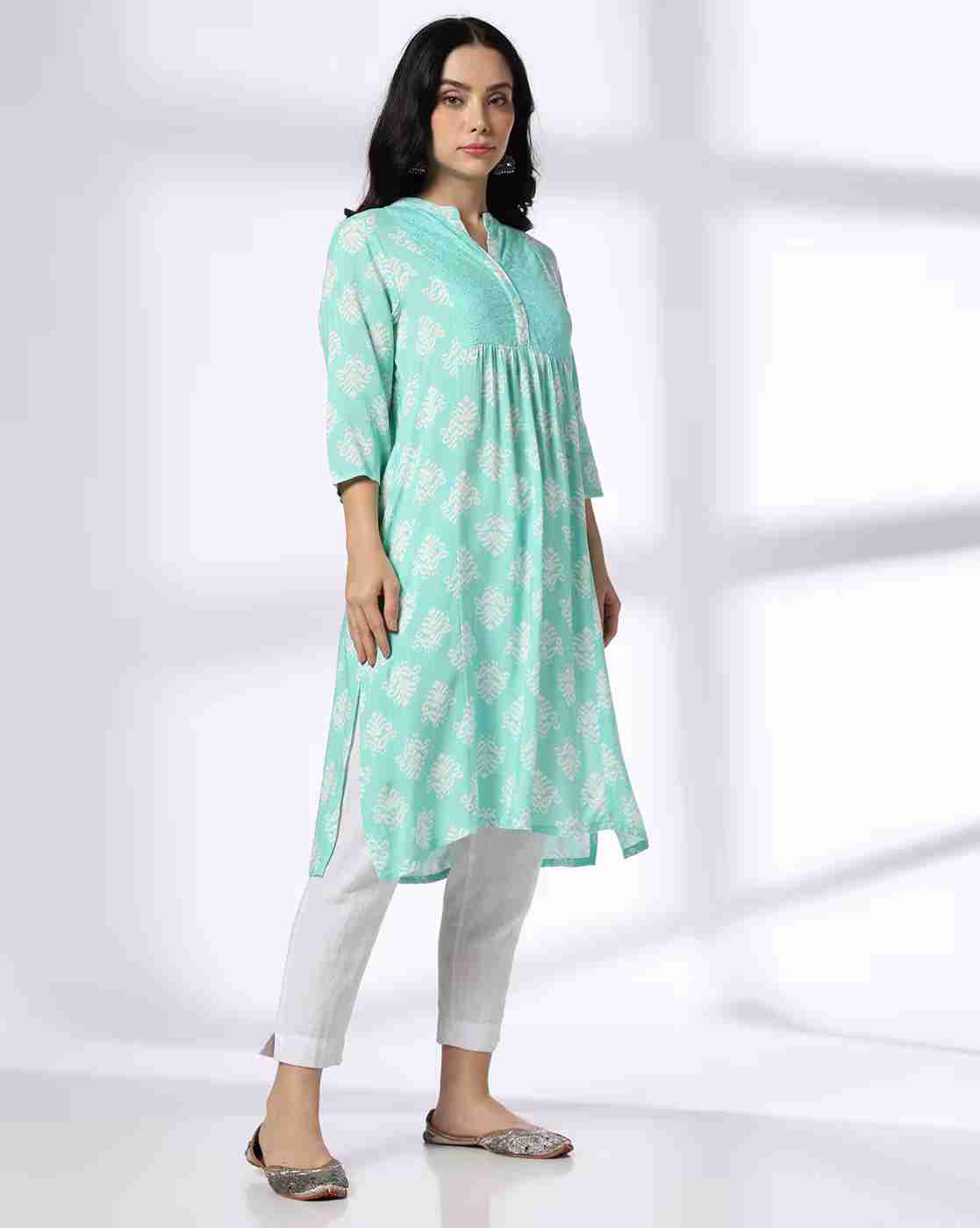 SIYAHI | Women Printed Straight Kurta|1