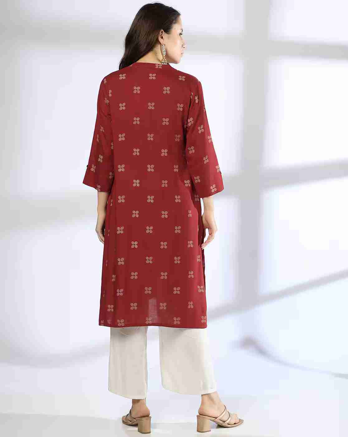 SIYAHI | Women Floral Print Straight Kurta|2