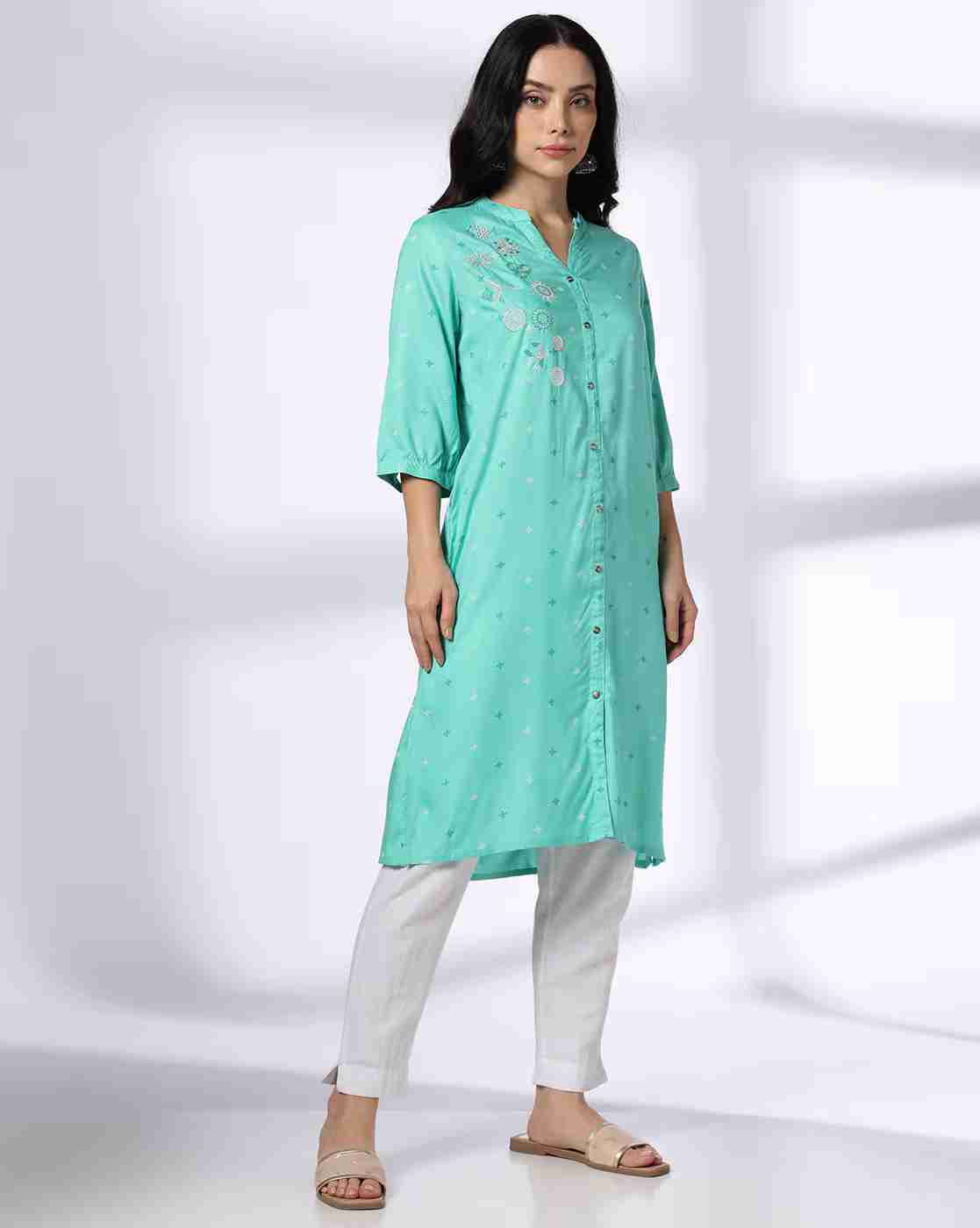 SIYAHI | Women Printed Straight Kurta|1