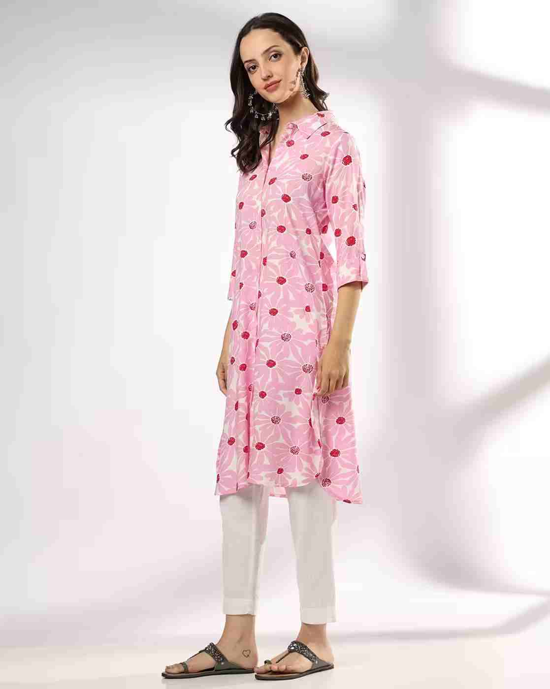 SIYAHI | Women All-Over Print Straight Kurta|1