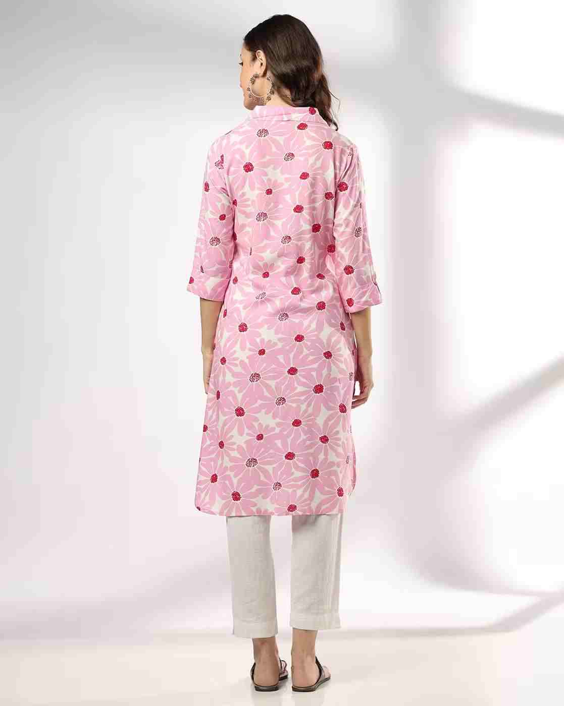 SIYAHI | Women All-Over Print Straight Kurta|2
