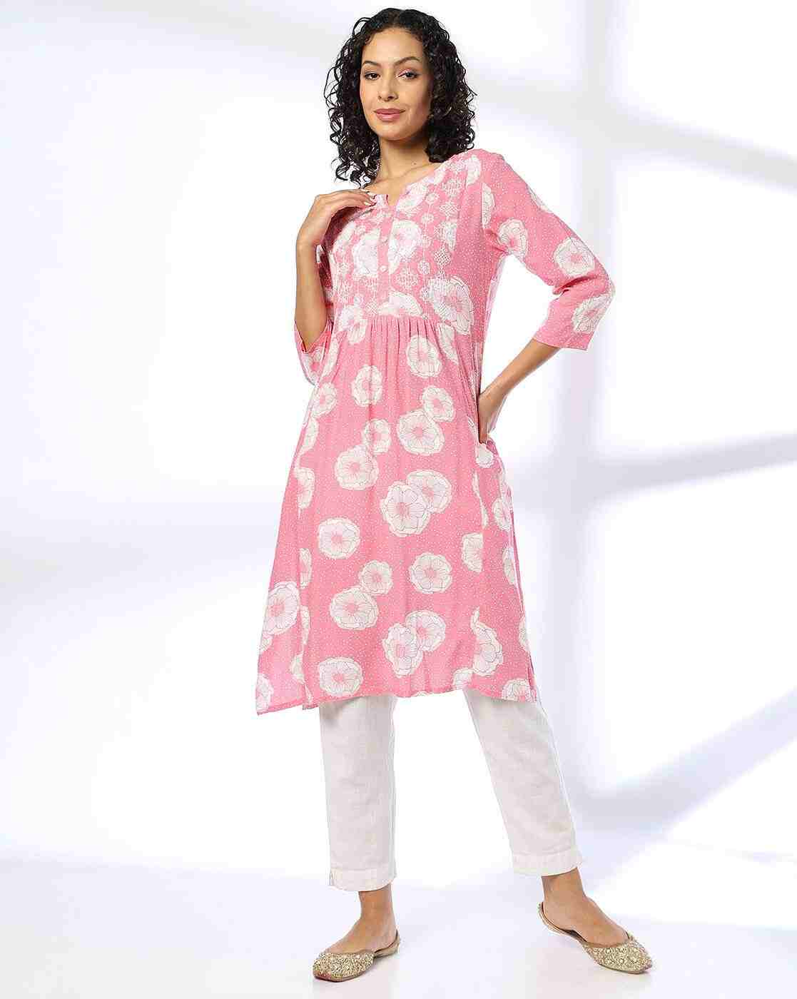 SIYAHI | Women Floral Print Straight Kurta|0