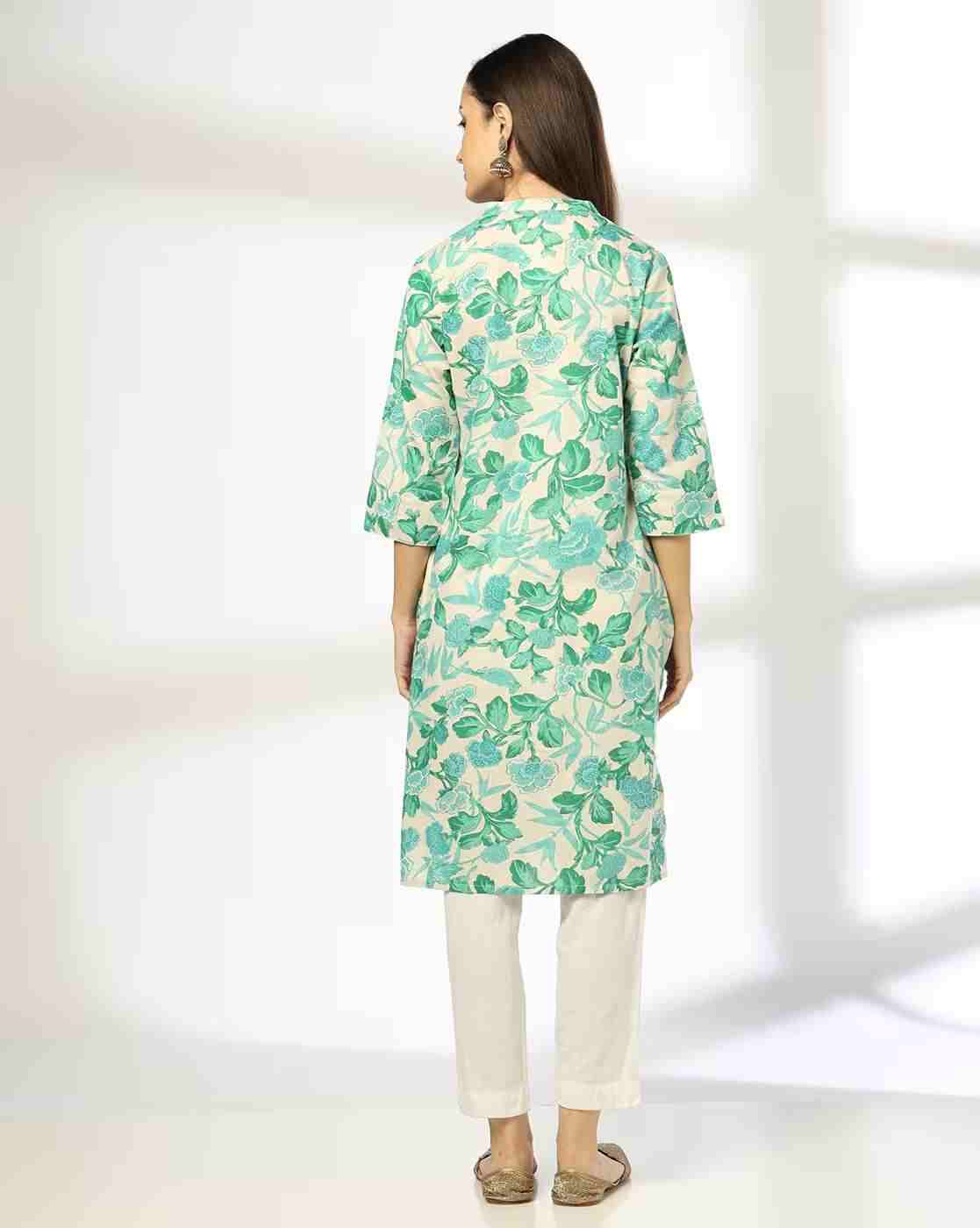 SIYAHI | Women Floral Print Straight Kurta with Insert Pocket|2