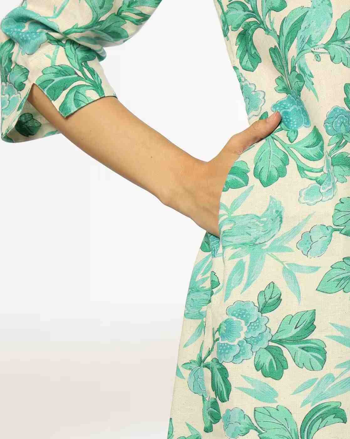 SIYAHI | Women Floral Print Straight Kurta with Insert Pocket|4