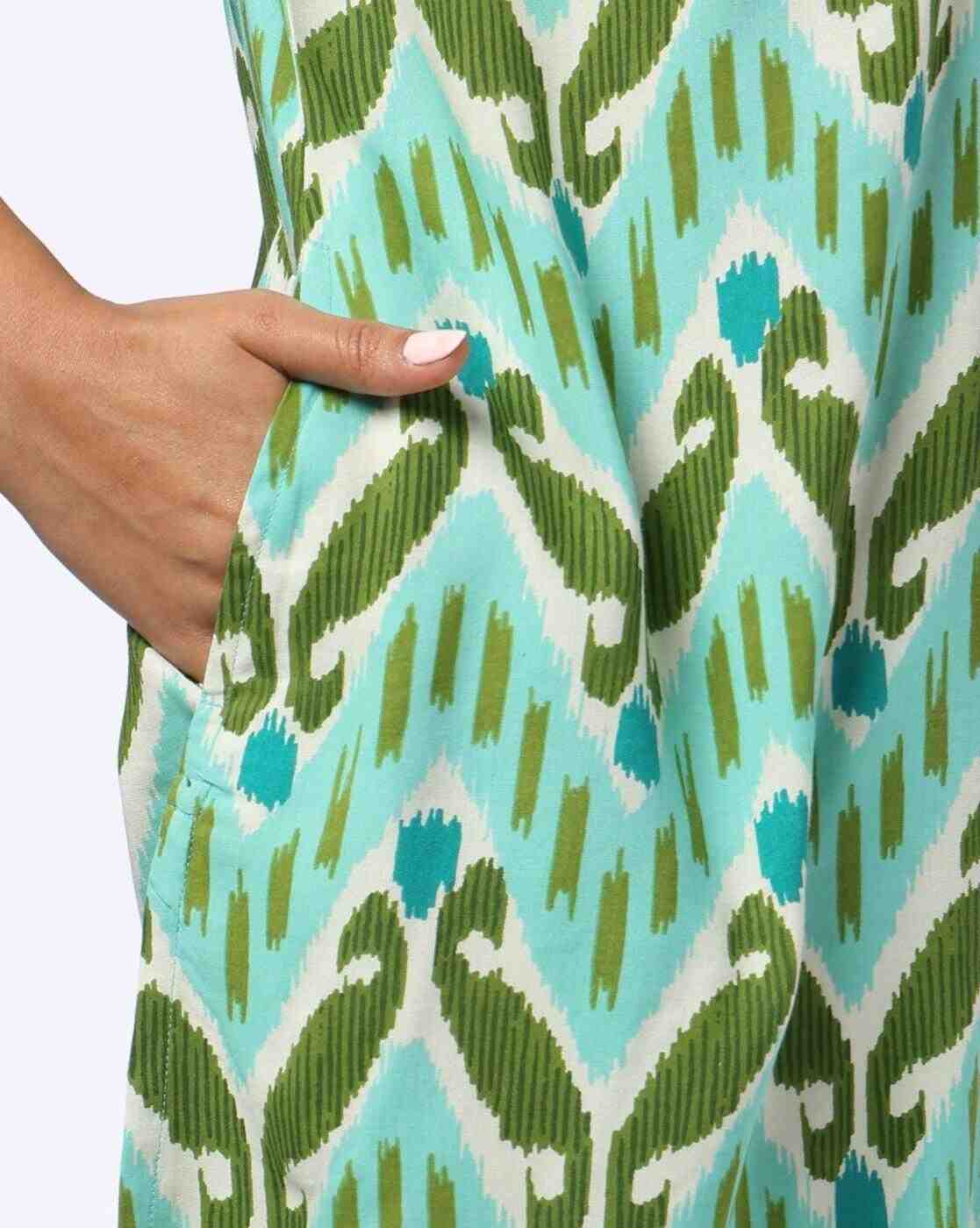 SIYAHI | Women Ikat Print Straight Kurta|4