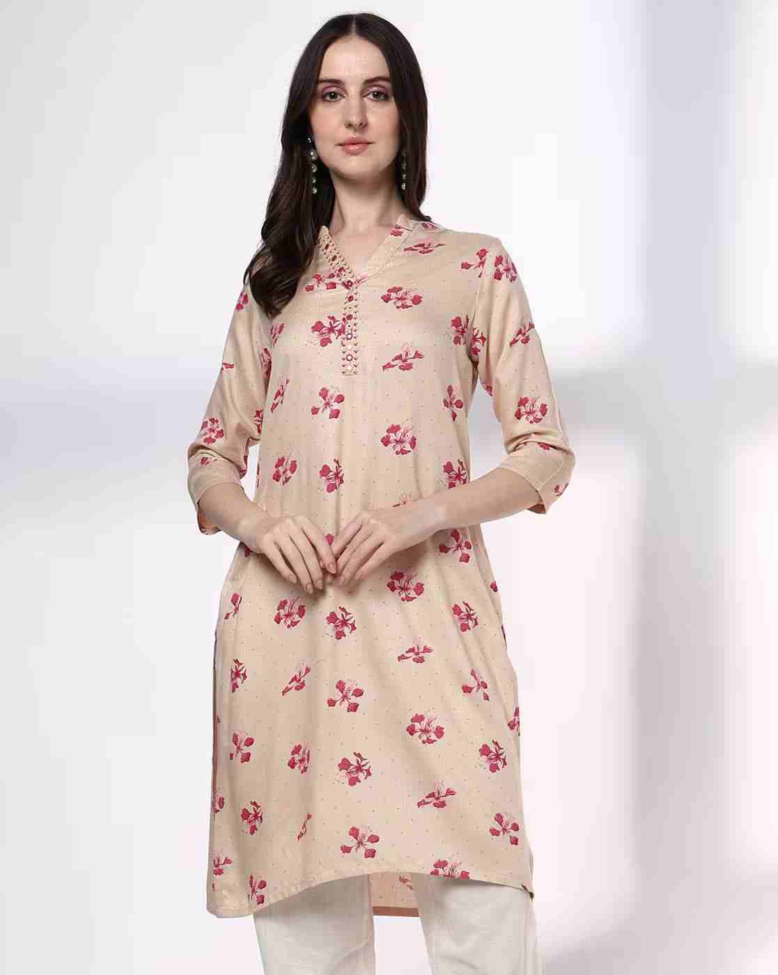 SIYAHI | Women Floral Print Straight Kurta|0