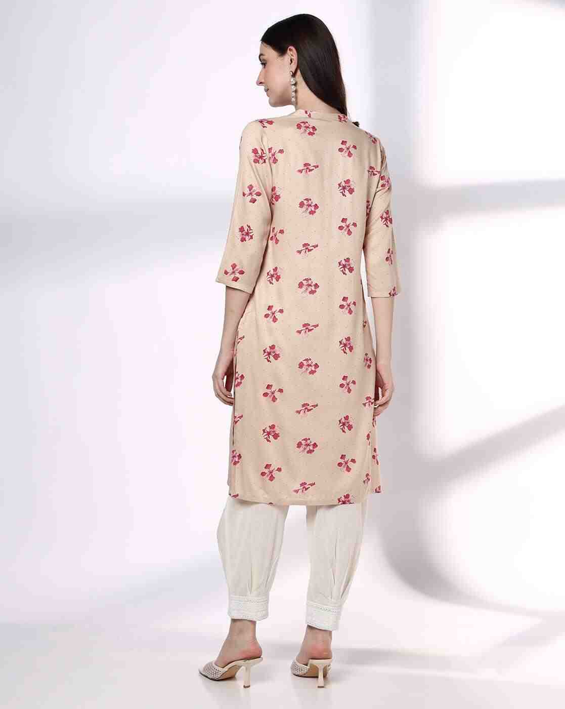 SIYAHI | Women Floral Print Straight Kurta|2