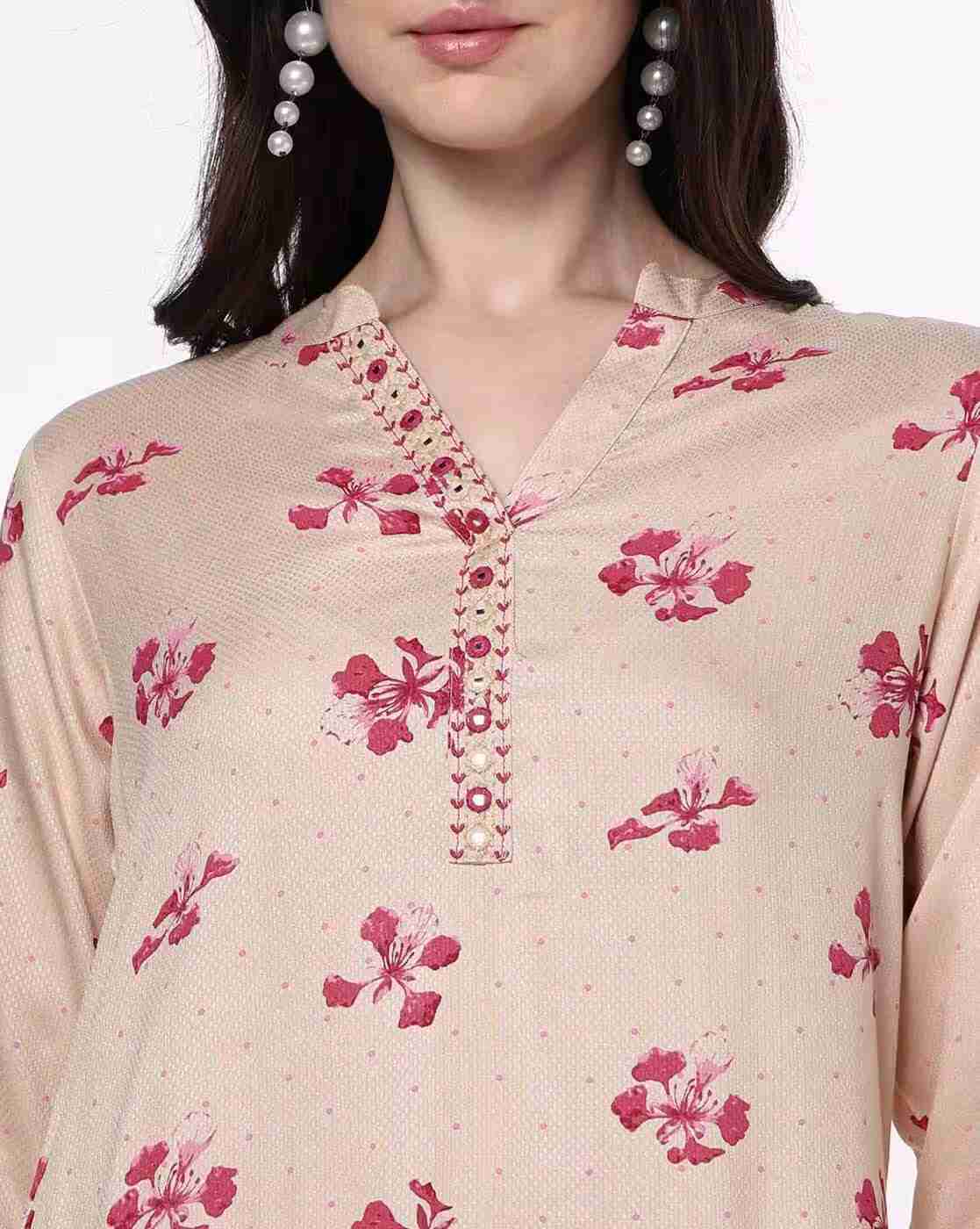 SIYAHI | Women Floral Print Straight Kurta|3
