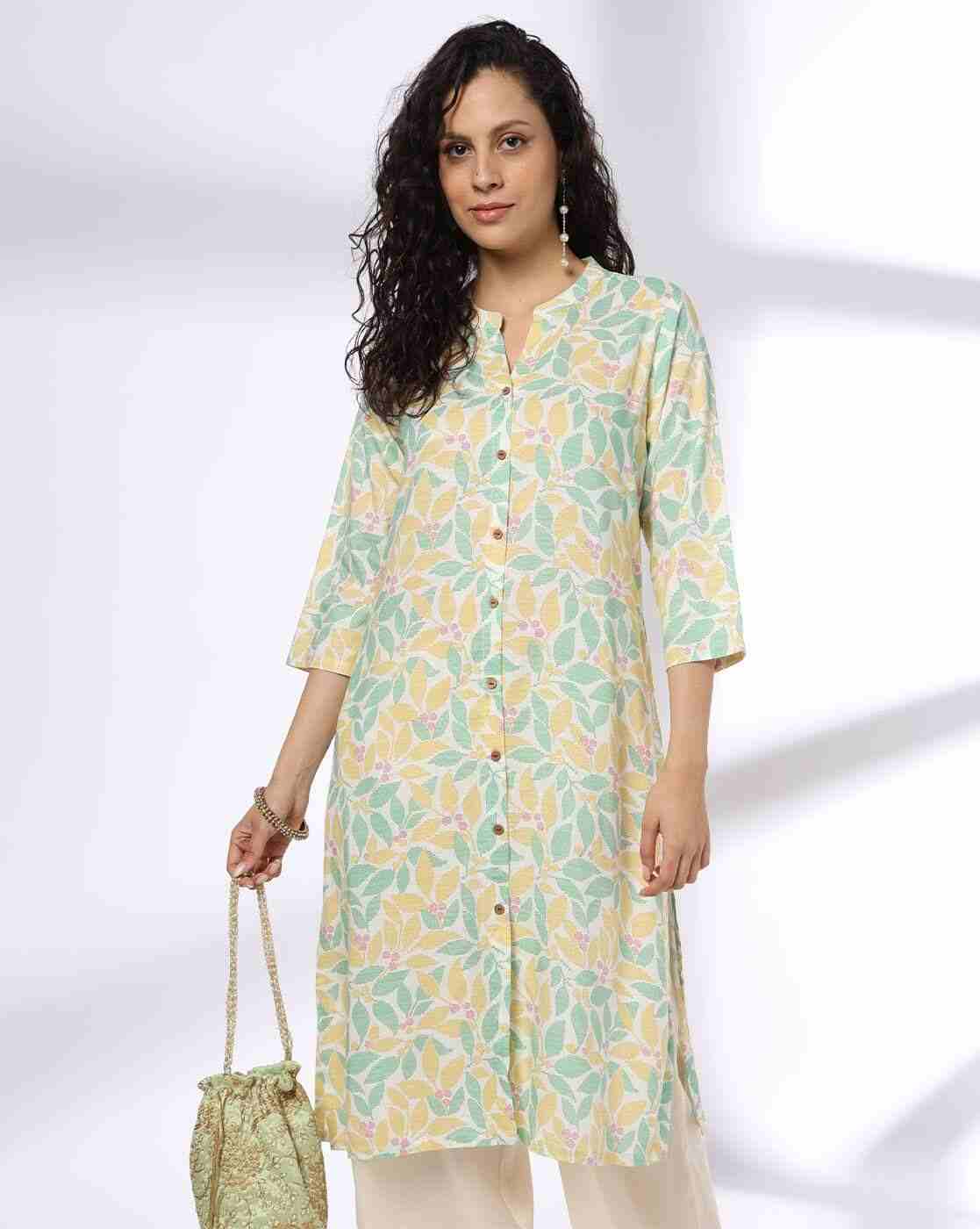 SIYAHI | Women Floral Print Straight Kurta|0