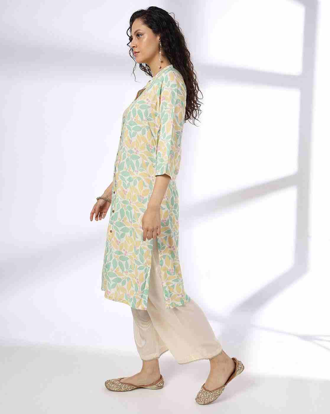 SIYAHI | Women Floral Print Straight Kurta|1
