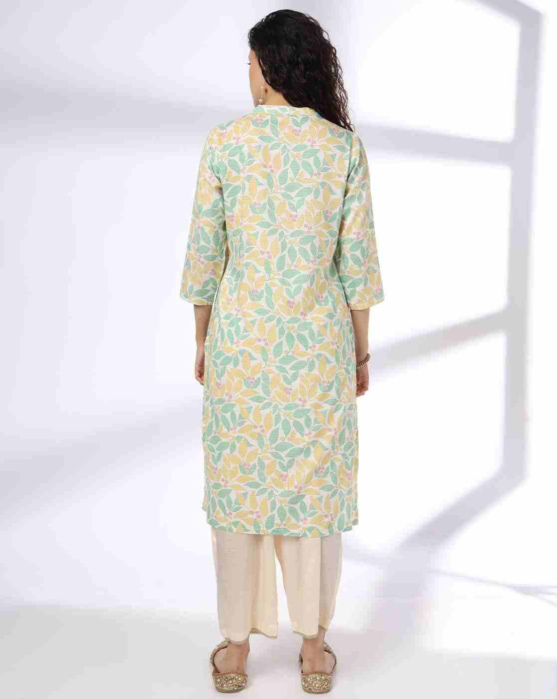 SIYAHI | Women Floral Print Straight Kurta|2