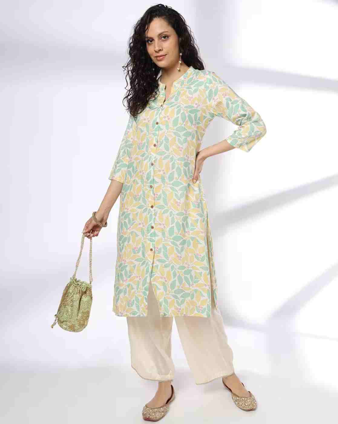 SIYAHI | Women Floral Print Straight Kurta|3