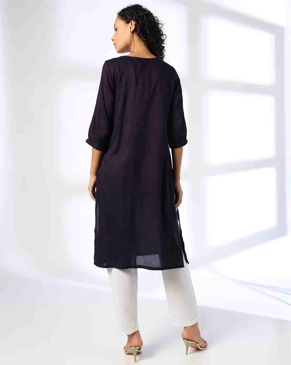SIYAHI | Women Embroidered Straight Kurta|2