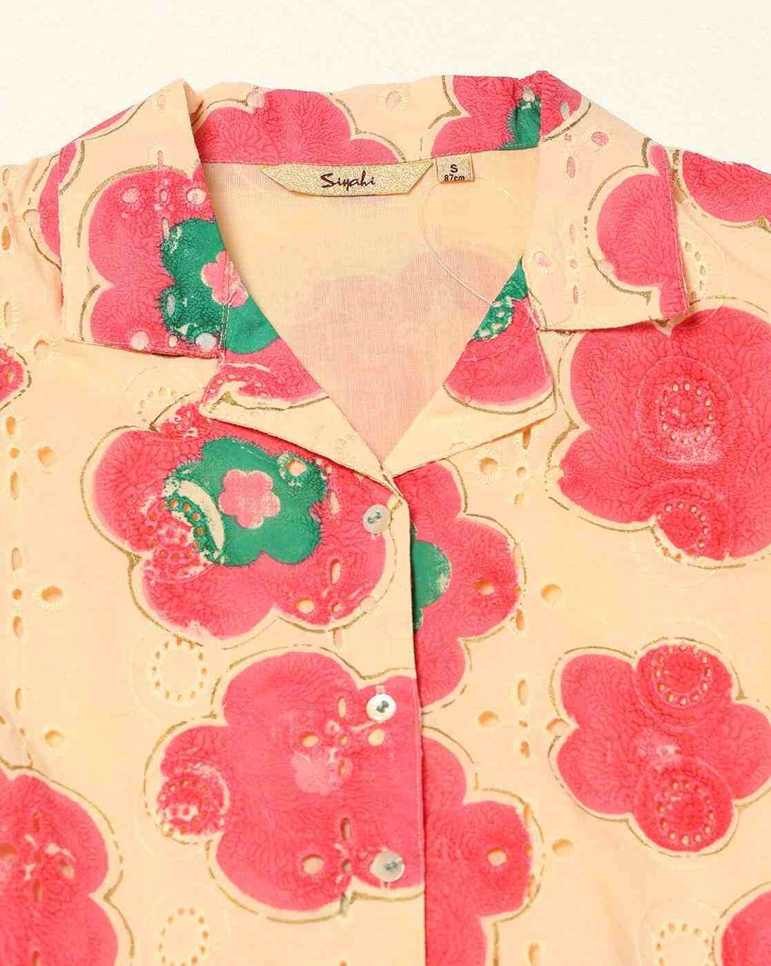 SIYAHI | Women Floral Print Relaxed Fit Shirt|4