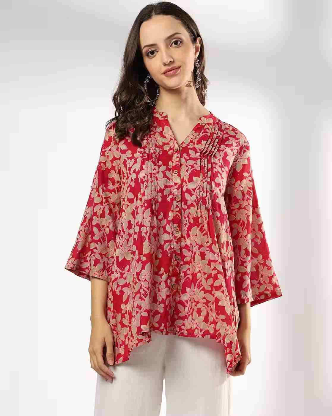 SIYAHI | Women Floral Print Relaxed Fit Top|0