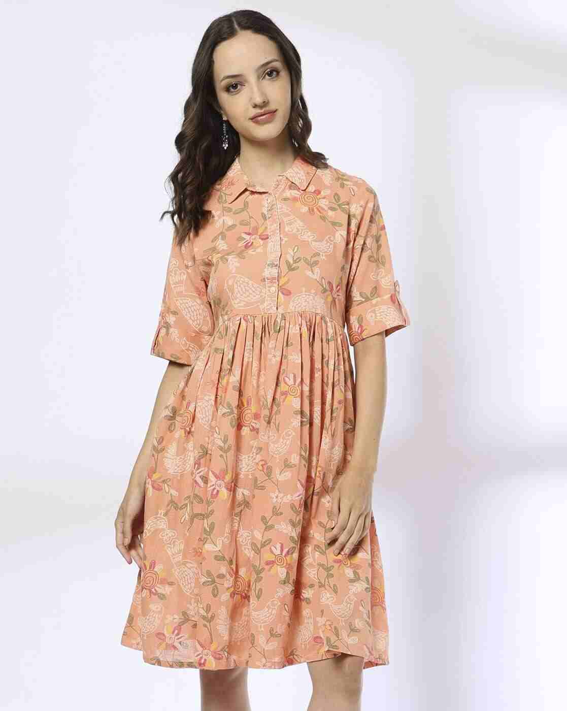 SIYAHI | Women Printed A-Line Dress|0