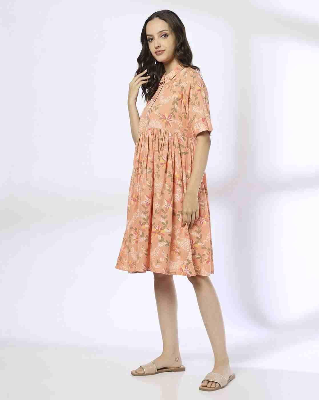 SIYAHI | Women Printed A-Line Dress|1