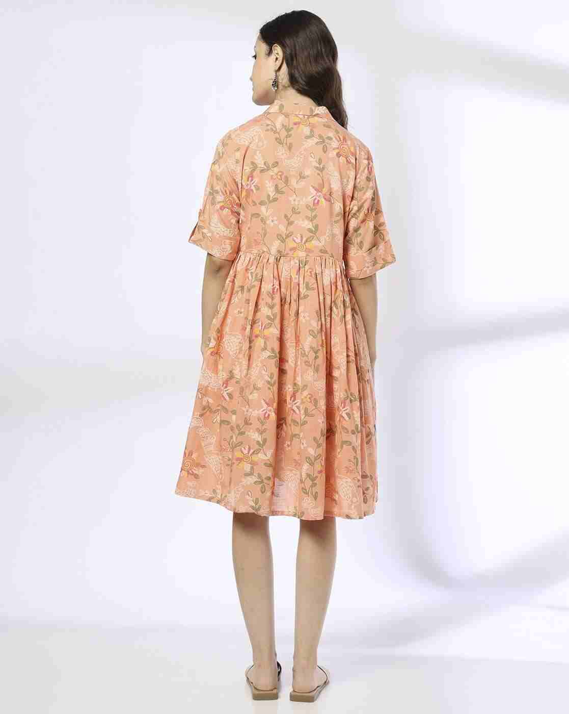 SIYAHI | Women Printed A-Line Dress|2