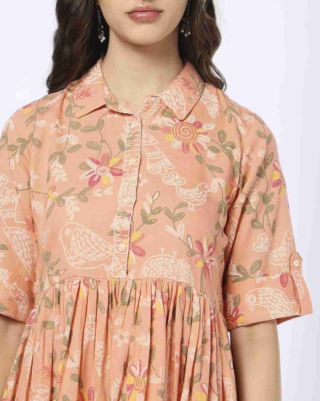 SIYAHI | Women Printed A-Line Dress|3