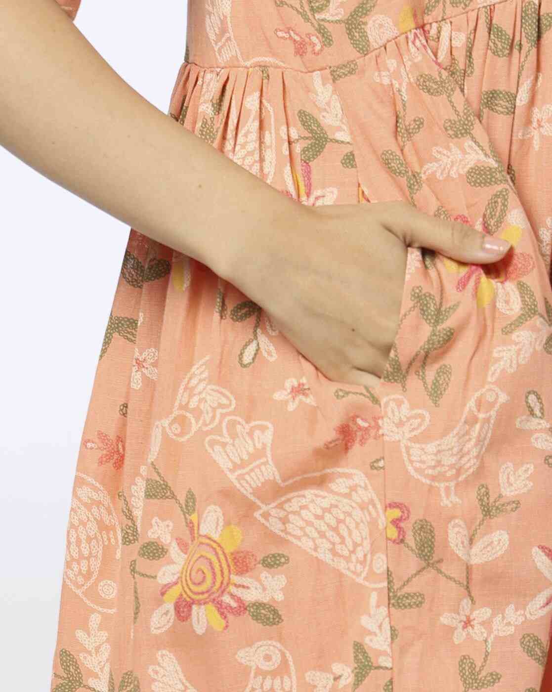 SIYAHI | Women Printed A-Line Dress|4