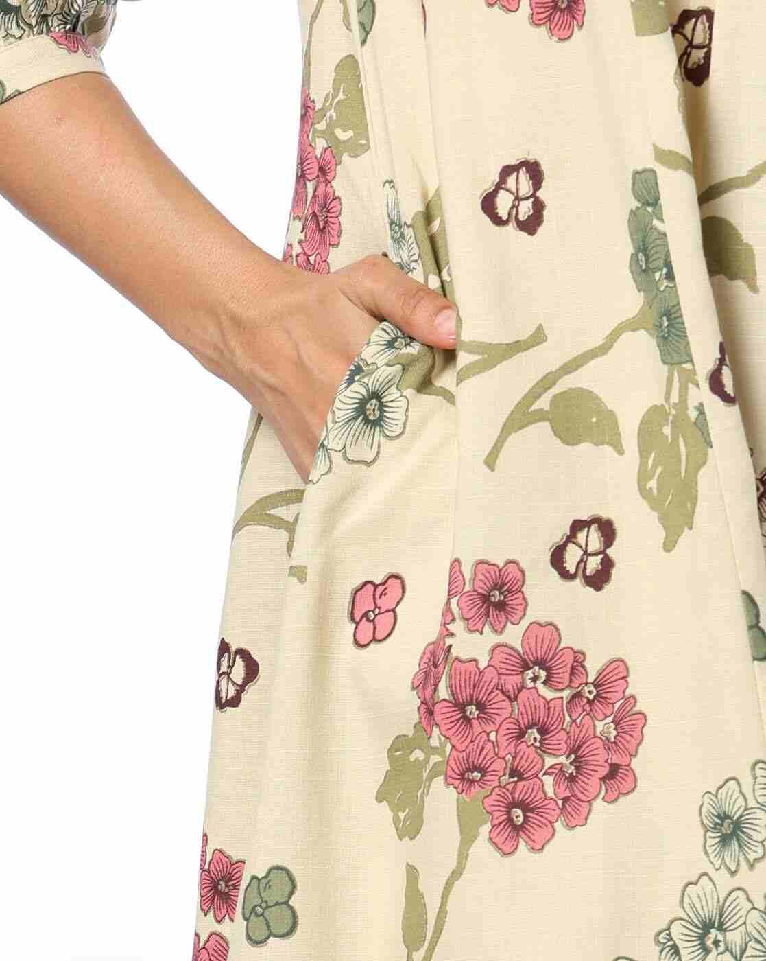 SIYAHI | Women Floral Print Flared Kurta|4