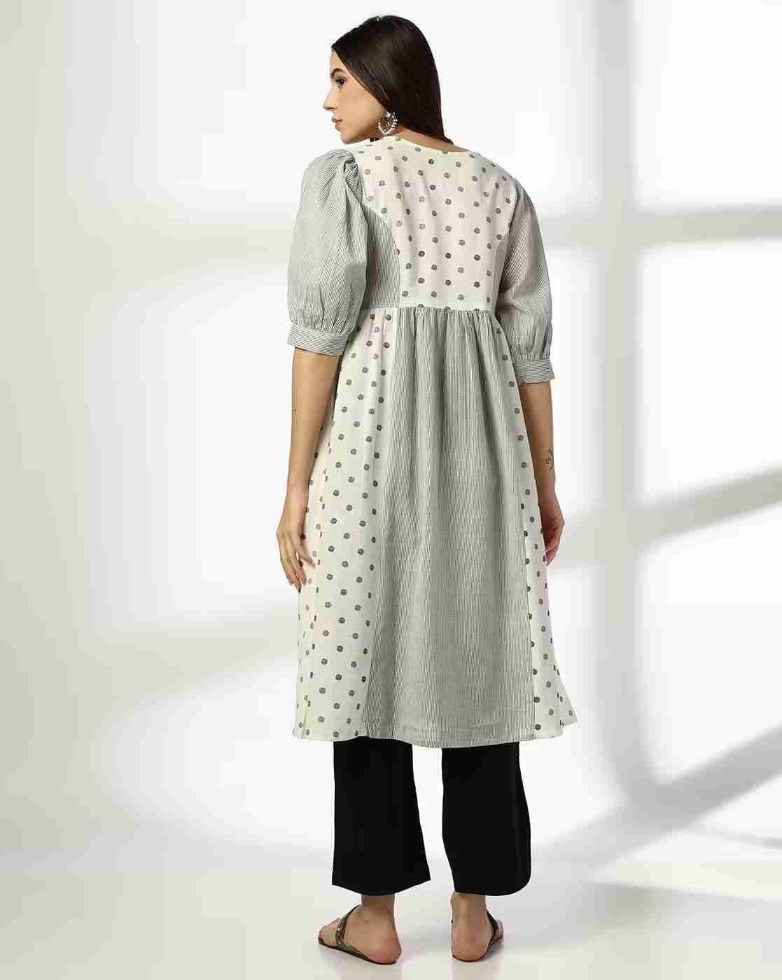 SIYAHI | Women Floral Print Flared Kurta|2