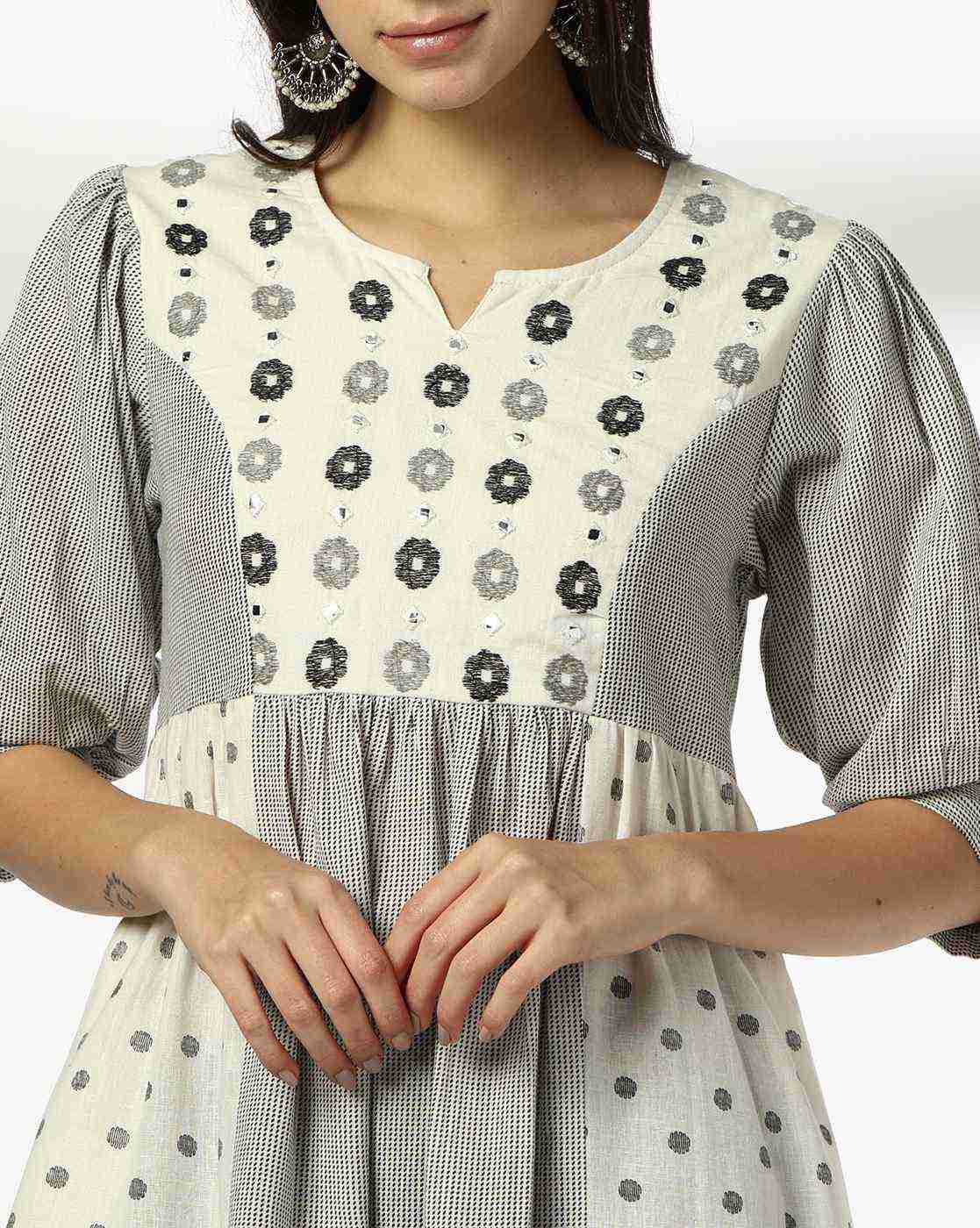 SIYAHI | Women Floral Print Flared Kurta|3