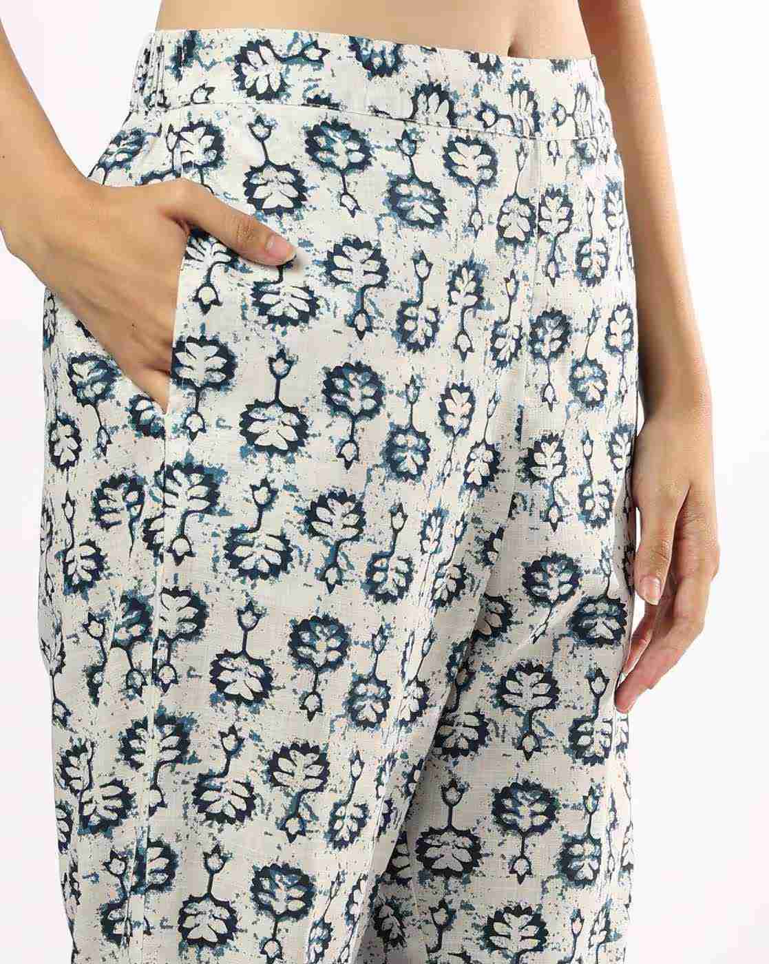 SIYAHI | Women Floral Print Straight Kurta with Palazzos|4