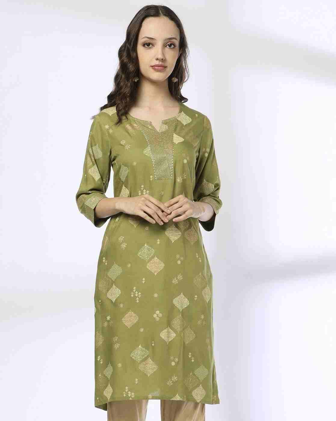 SIYAHI | Women Printed Straight Kurta|0
