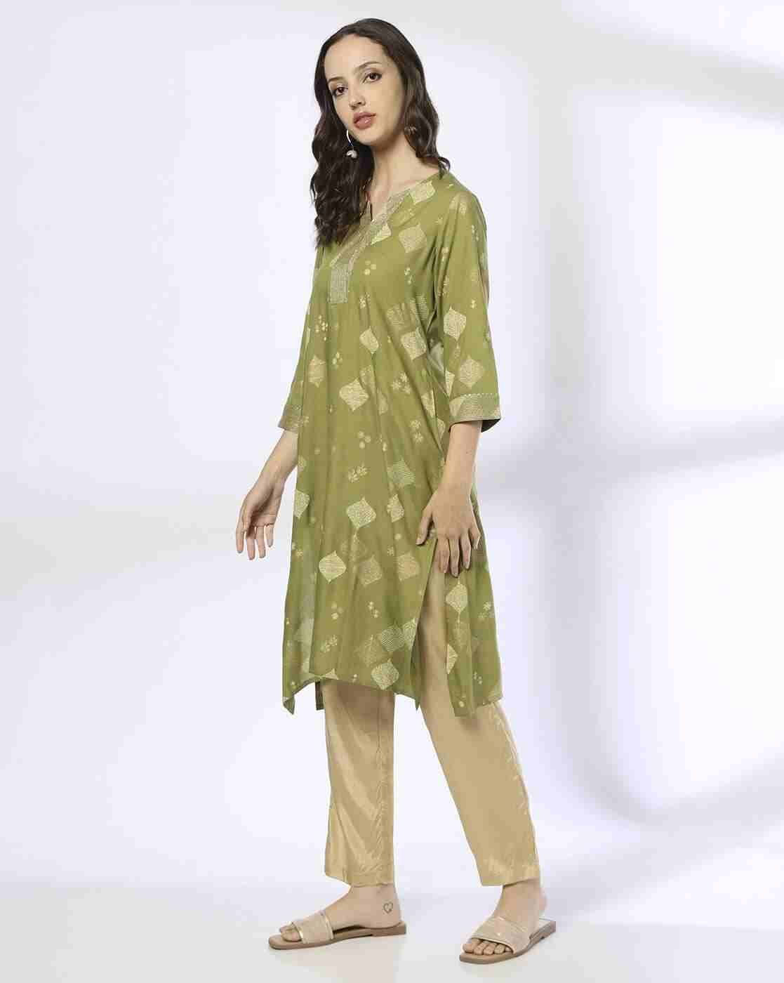 SIYAHI | Women Printed Straight Kurta|1