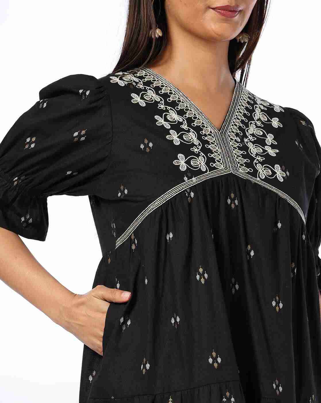 SIYAHI | Women Printed A-Line Dress|3