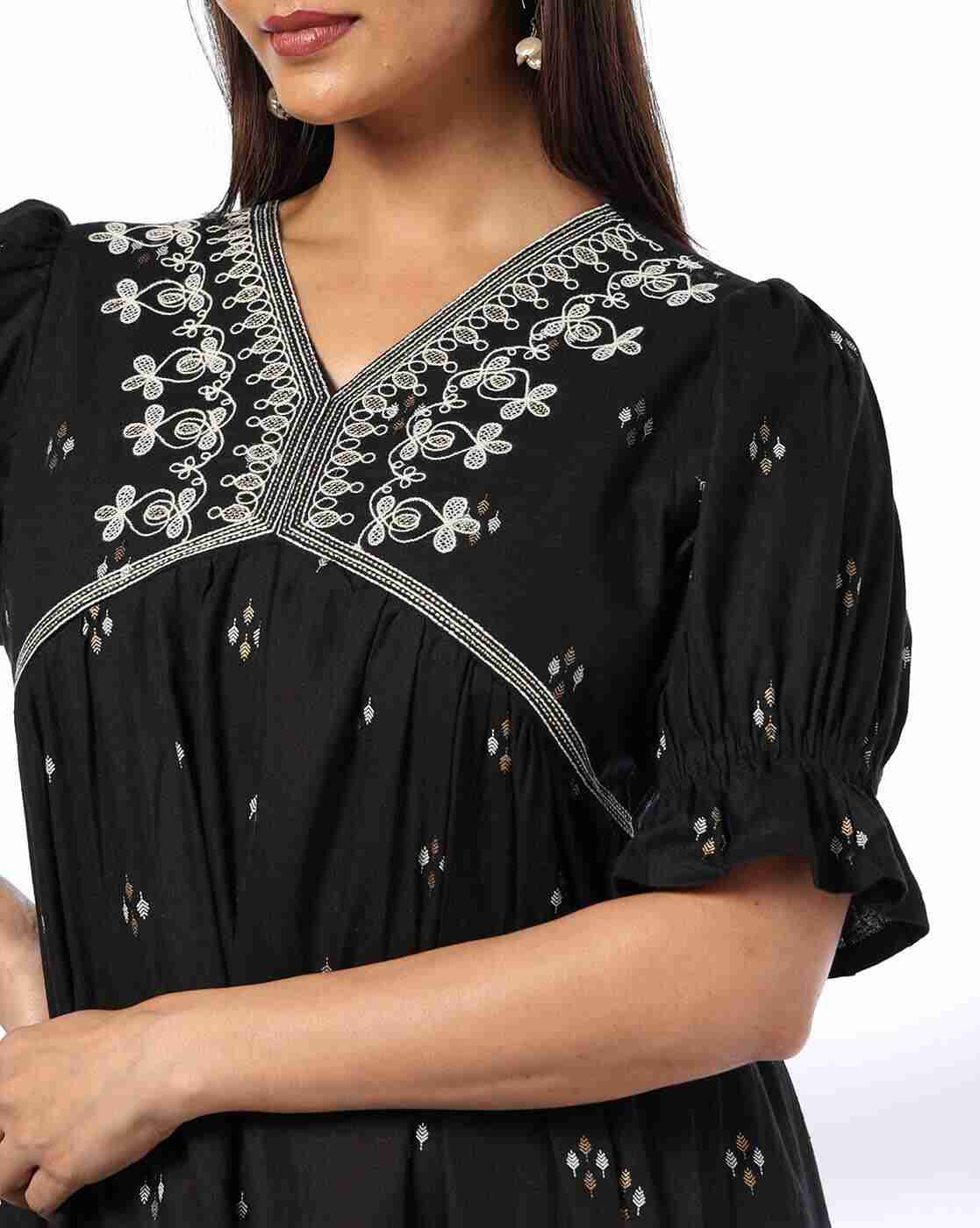 SIYAHI | Women Printed A-Line Dress|4