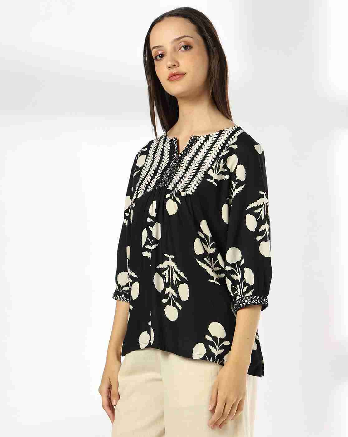 SIYAHI | Women Floral Print Relaxed Fit Tunic|1