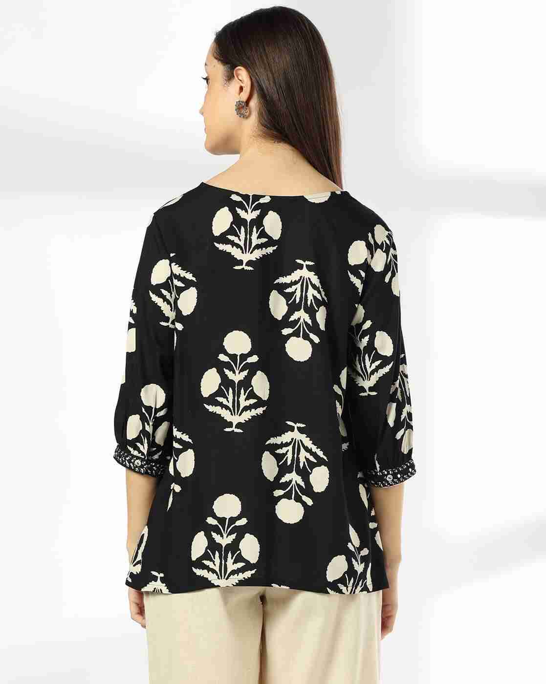 SIYAHI | Women Floral Print Relaxed Fit Tunic|2