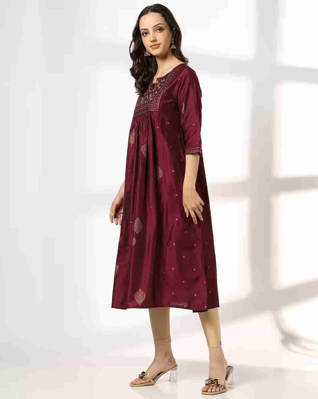 SIYAHI | Women Embroidered Flared Kurta