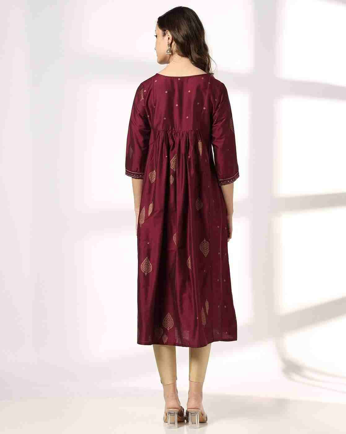 SIYAHI | Women Embroidered Flared Kurta|2