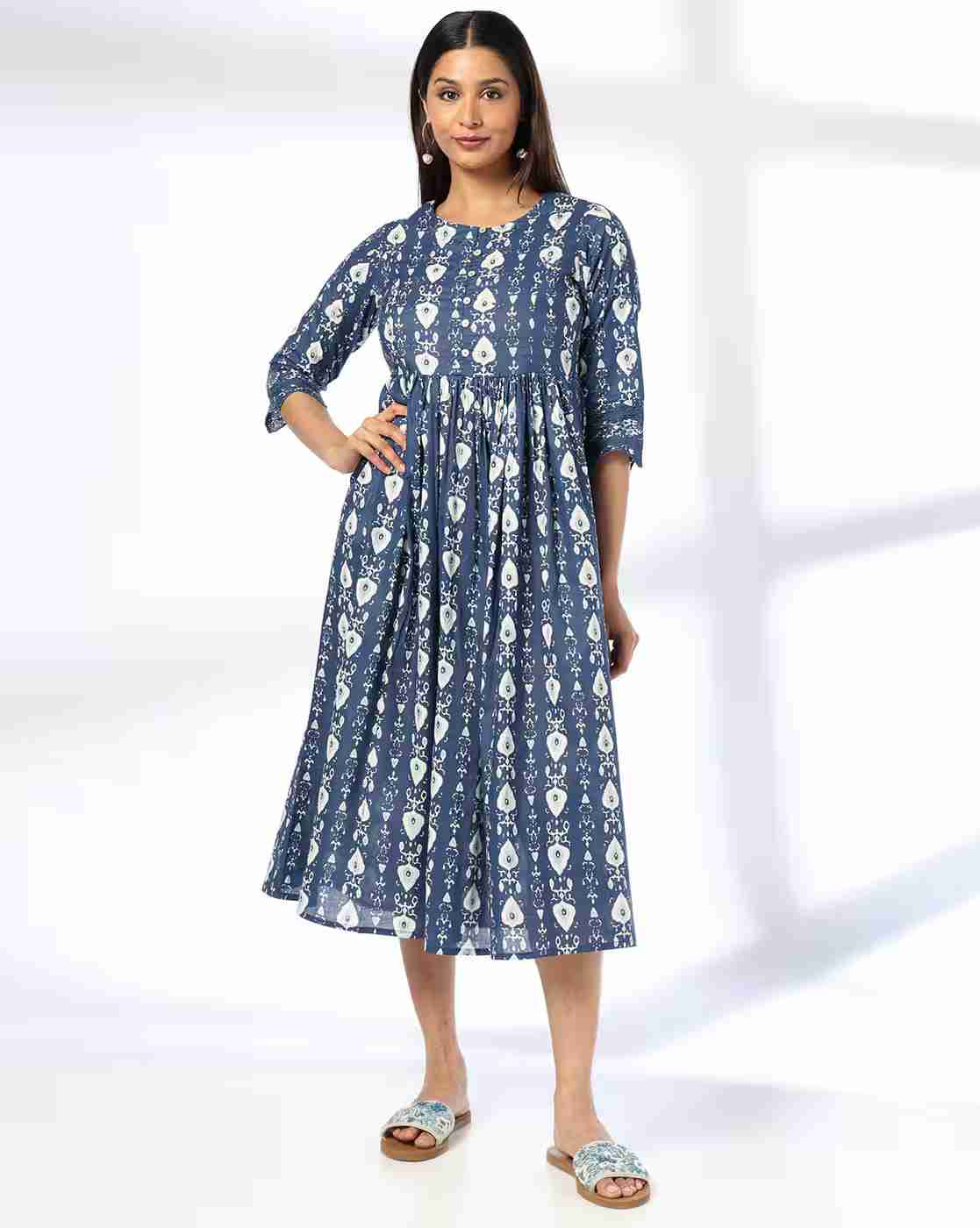 SIYAHI | Women Printed Fit & Flare Dress|0