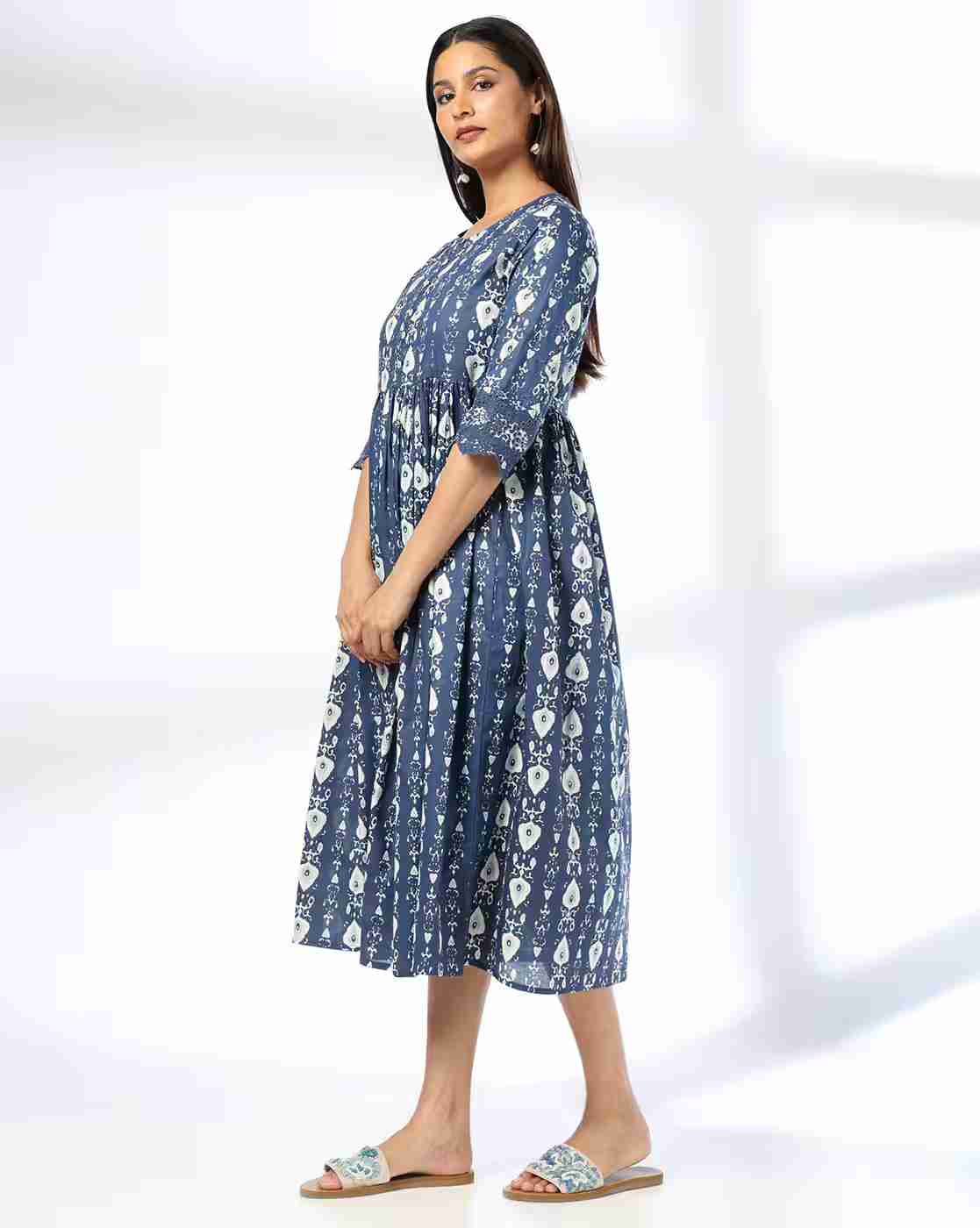 SIYAHI | Women Printed Fit & Flare Dress|1