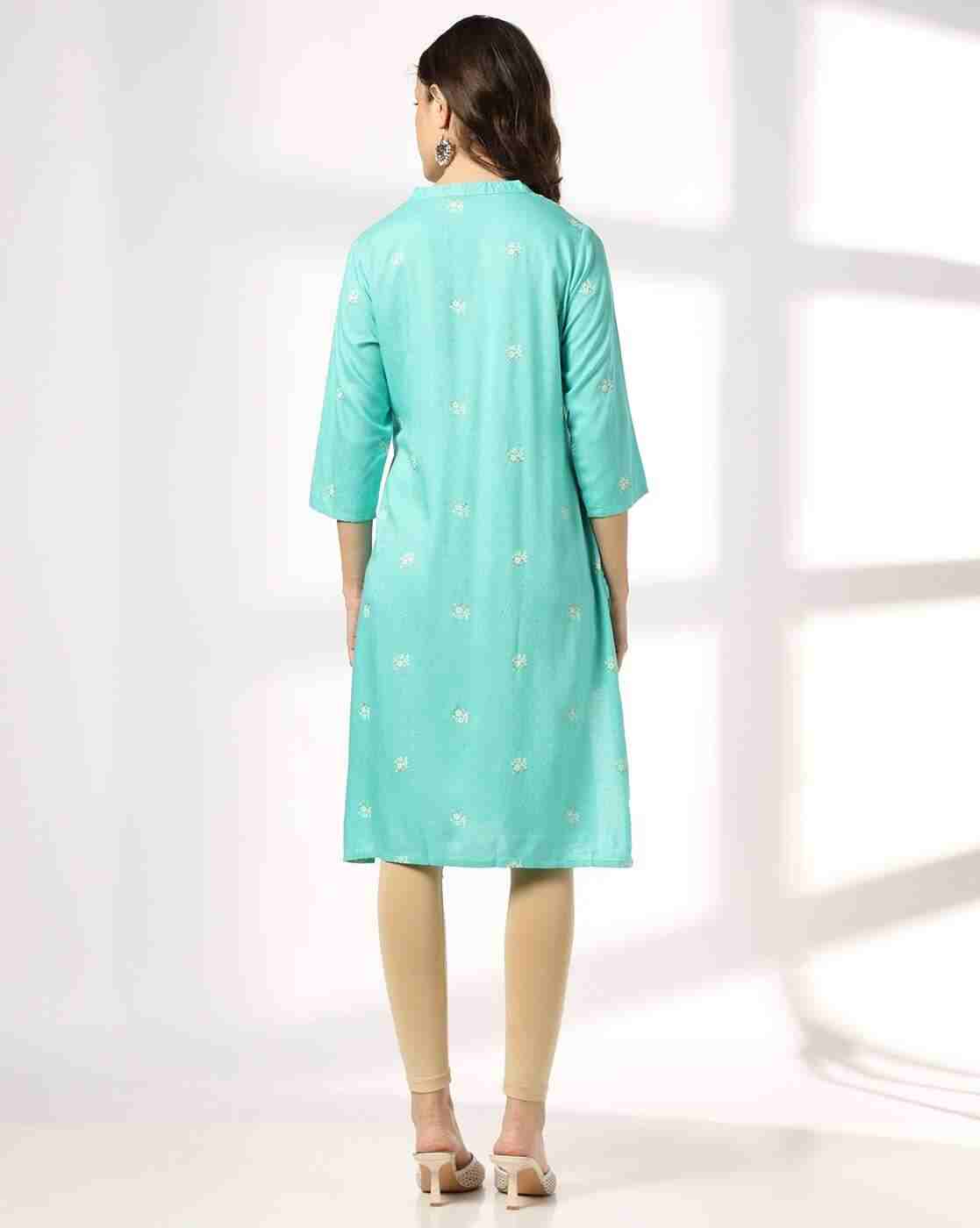 SIYAHI | Women Embroidered Straight Kurta with Insert Pocket|2