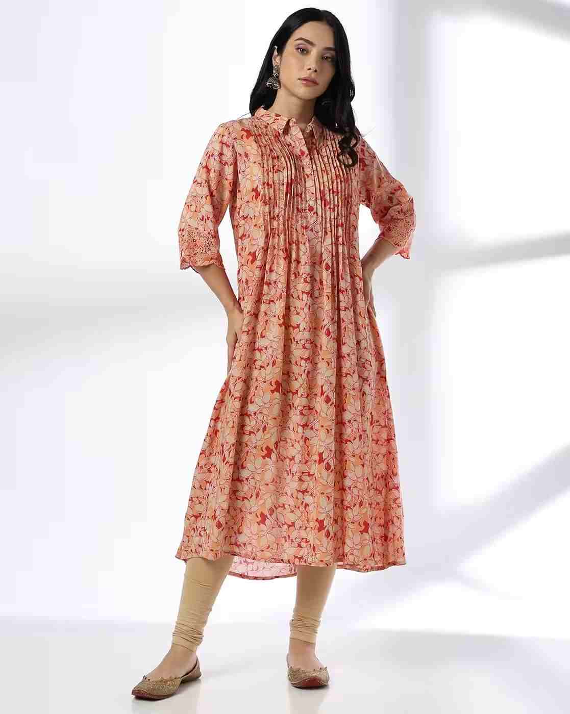 SIYAHI | Women Floral Print Flared Kurta|0