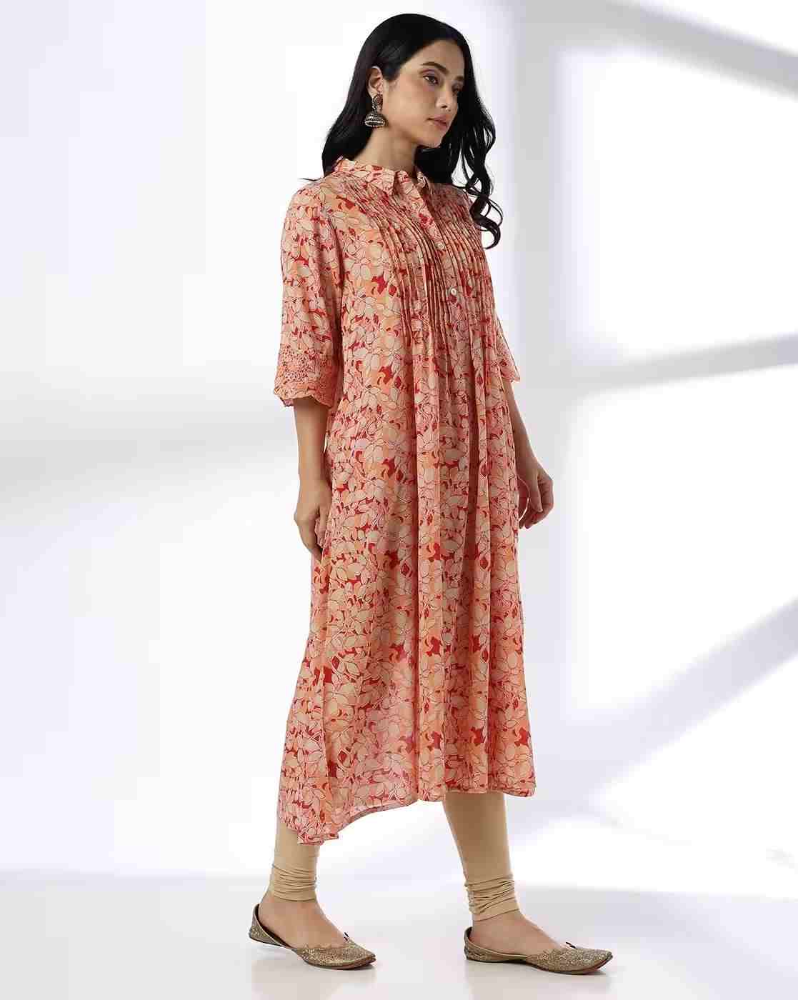 SIYAHI | Women Floral Print Flared Kurta|1