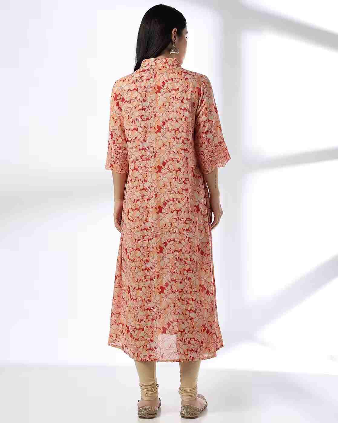 SIYAHI | Women Floral Print Flared Kurta|2