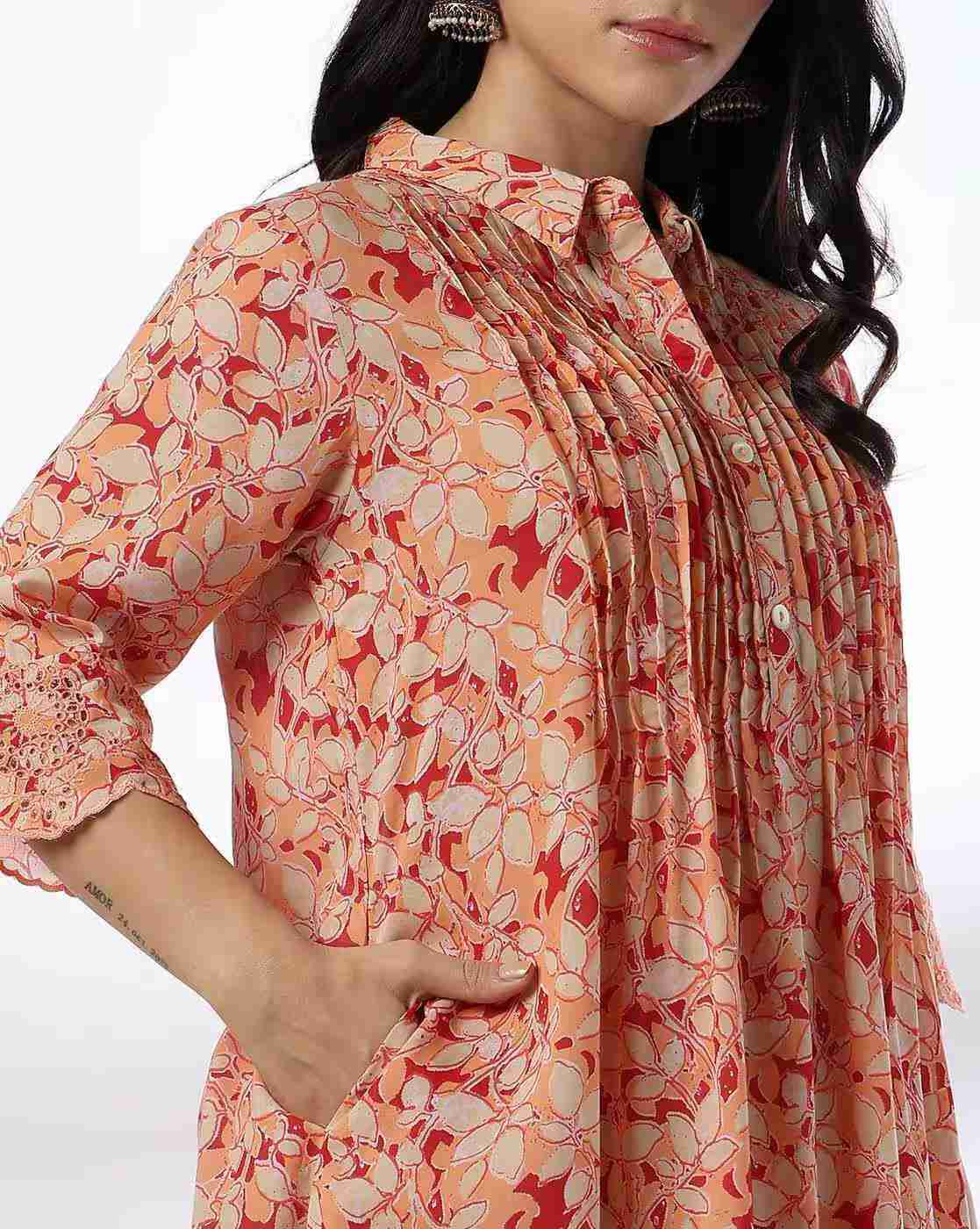 SIYAHI | Women Floral Print Flared Kurta|3